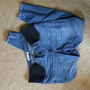 KanCan Maternity Skinny Raw Hem Distressed Jeans Sz 28